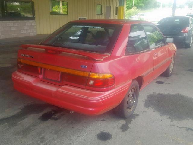 1FASP11J9SW285238 - 1995 FORD ESCORT LX RED photo 4