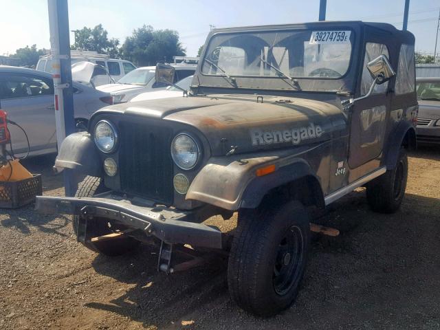 J8F93AA045264 - 1978 JEEP CJ-7 BROWN photo 2