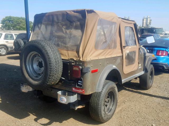 J8F93AA045264 - 1978 JEEP CJ-7 BROWN photo 4