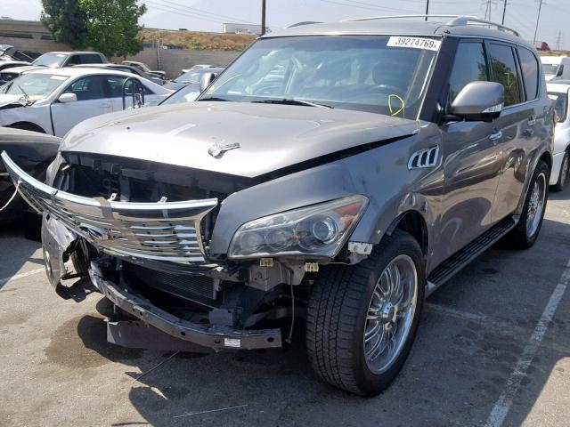 JN8AZ2NF5C9515809 - 2012 INFINITI QX56 SILVER photo 2