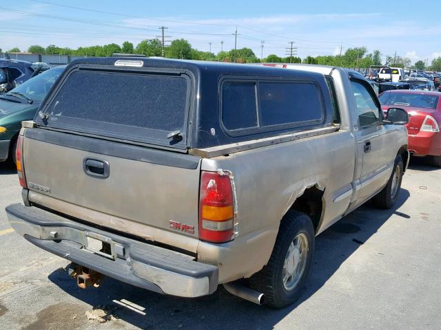 1GTEC14V61Z187539 - 2001 GMC NEW SIERRA TAN photo 4