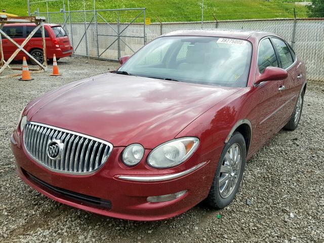 2G4WD582581196711 - 2008 BUICK LACROSSE C RED photo 2