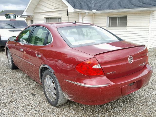 2G4WD582581196711 - 2008 BUICK LACROSSE C RED photo 3