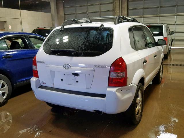 KM8JM12B86U326784 - 2006 HYUNDAI TUCSON GL WHITE photo 4