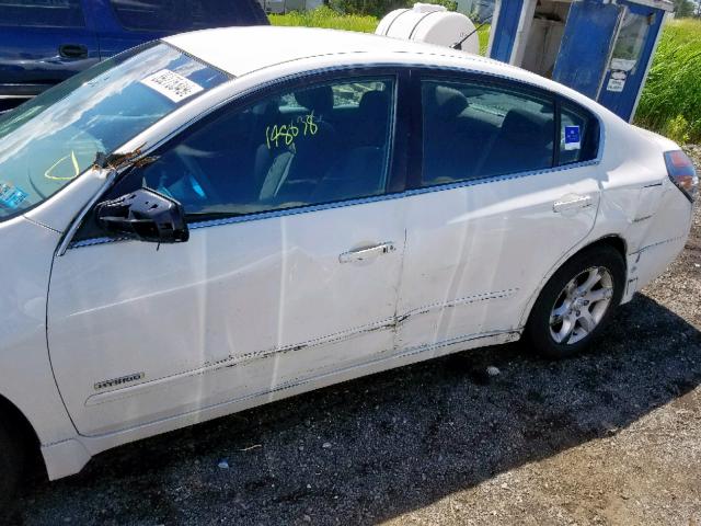 1N4CL21E59C127418 - 2009 NISSAN ALTIMA HYB WHITE photo 9