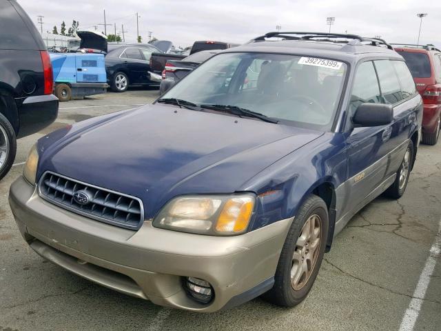 4S3BH675737645875 - 2003 SUBARU LEGACY OUT BLUE photo 2