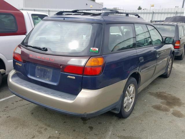 4S3BH675737645875 - 2003 SUBARU LEGACY OUT BLUE photo 4