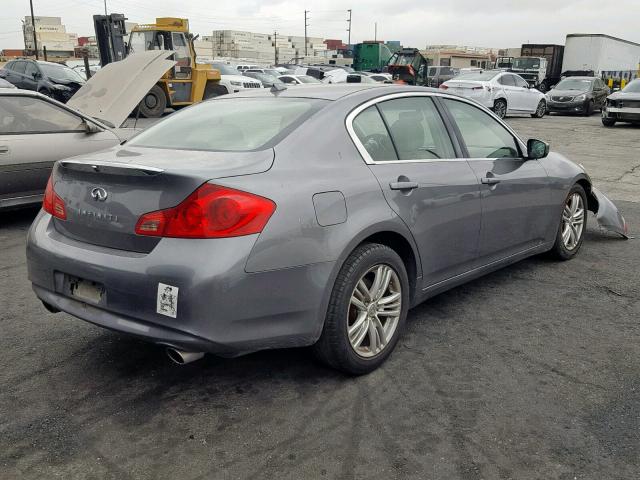 JN1DV6AP5BM602084 - 2011 INFINITI G25 BASE GRAY photo 4