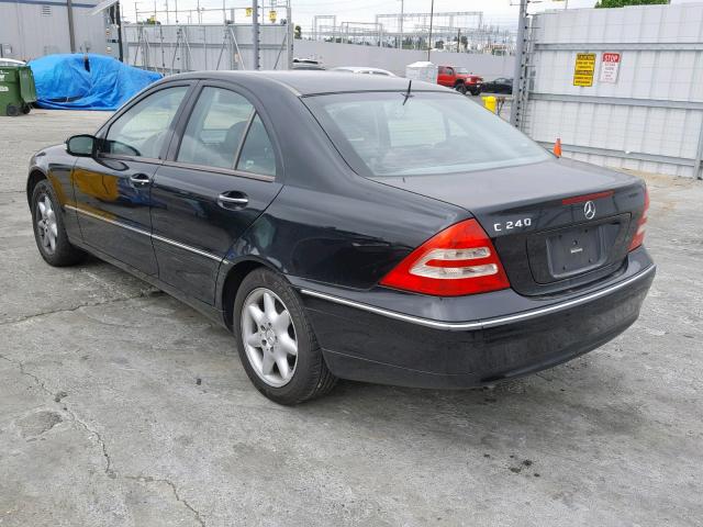 WDBRF61J82F236507 - 2002 MERCEDES-BENZ C 240 BLACK photo 3