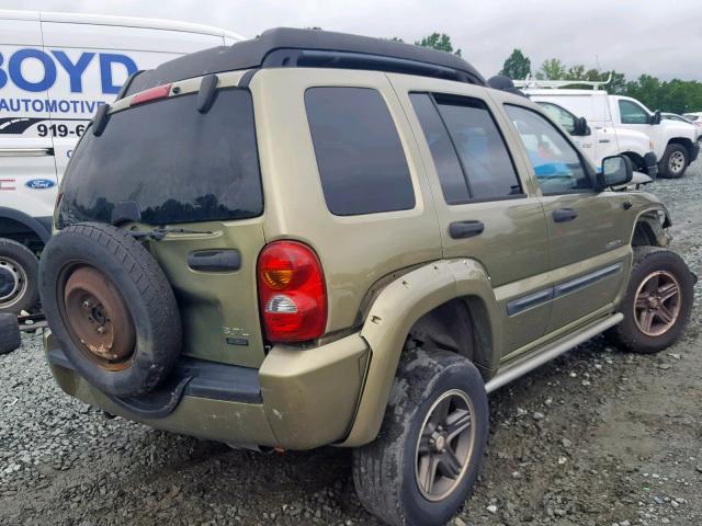 1J4GL38KX4W103744 - 2004 JEEP LIBERTY RE GREEN photo 4