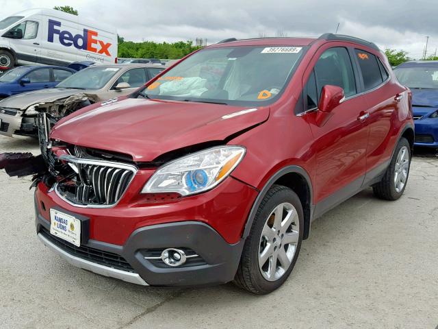 KL4CJGSB4GB721254 - 2016 BUICK ENCORE RED photo 2