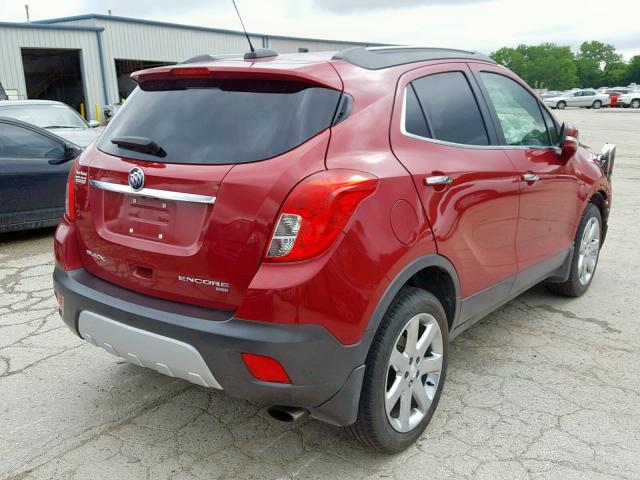 KL4CJGSB4GB721254 - 2016 BUICK ENCORE RED photo 4