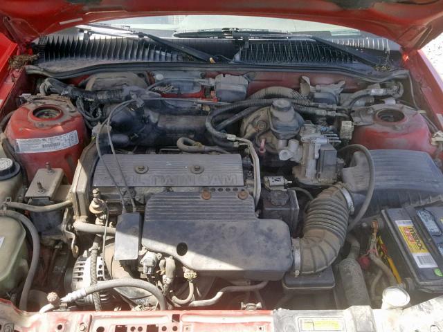 1G2NE52T7VC795652 - 1997 PONTIAC GRAND AM S RED photo 7