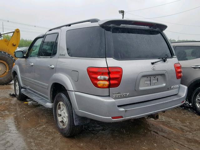 5TDBT48A11S006859 - 2001 TOYOTA SEQUOIA LI SILVER photo 3