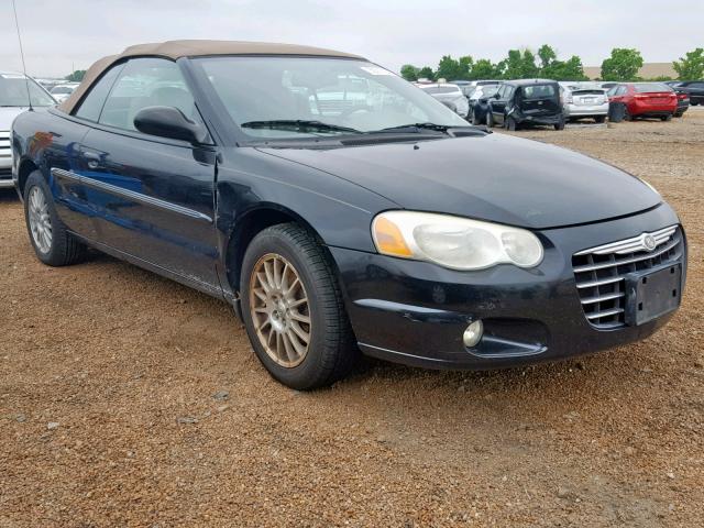 1C3EL55R94N415025 - 2004 CHRYSLER SEBRING LX BLACK photo 1