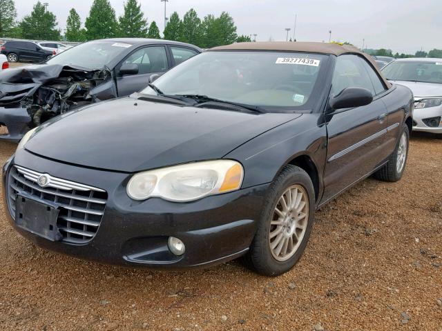 1C3EL55R94N415025 - 2004 CHRYSLER SEBRING LX BLACK photo 2