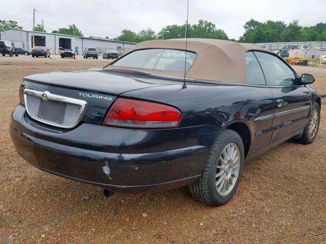 1C3EL55R94N415025 - 2004 CHRYSLER SEBRING LX BLACK photo 4