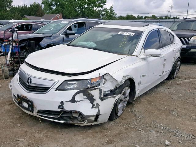 19UUA8F58EA006762 - 2014 ACURA TL TECH WHITE photo 2