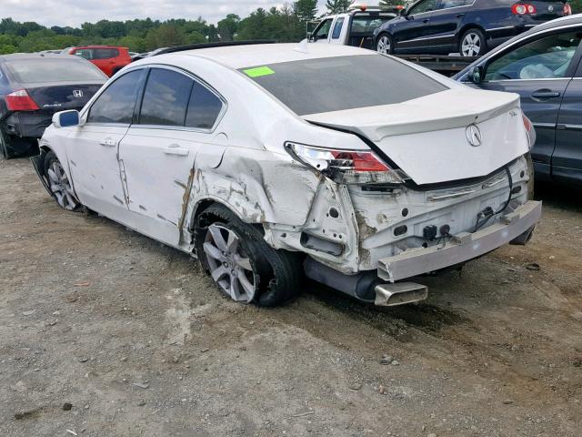 19UUA8F58EA006762 - 2014 ACURA TL TECH WHITE photo 3