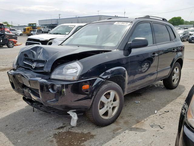 KM8JM12B15U105946 - 2005 HYUNDAI TUCSON GL BLACK photo 2