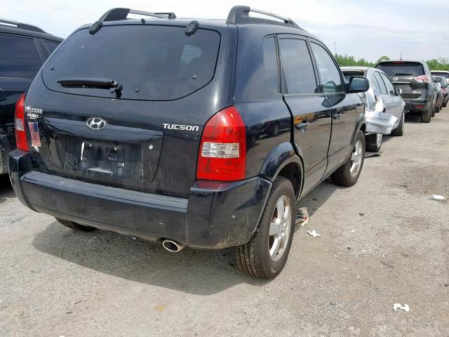 KM8JM12B15U105946 - 2005 HYUNDAI TUCSON GL BLACK photo 4