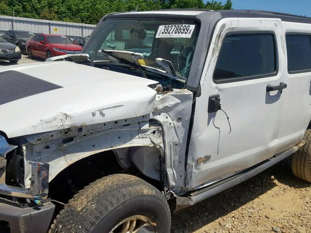 5GTDN13E178233776 - 2007 HUMMER H3 WHITE photo 9