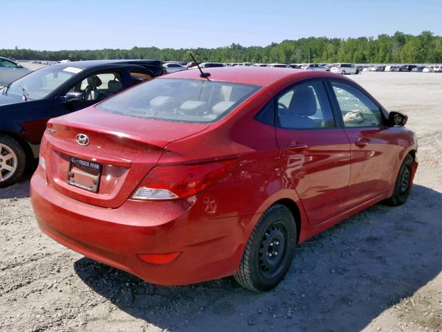 KMHCT4AEXGU953478 - 2016 HYUNDAI ACCENT SE RED photo 4