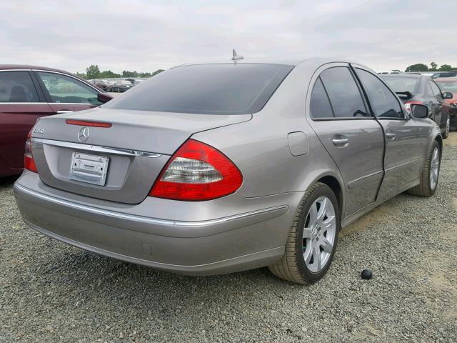 WDBUF56X37B024341 - 2007 MERCEDES-BENZ E 350 GRAY photo 4