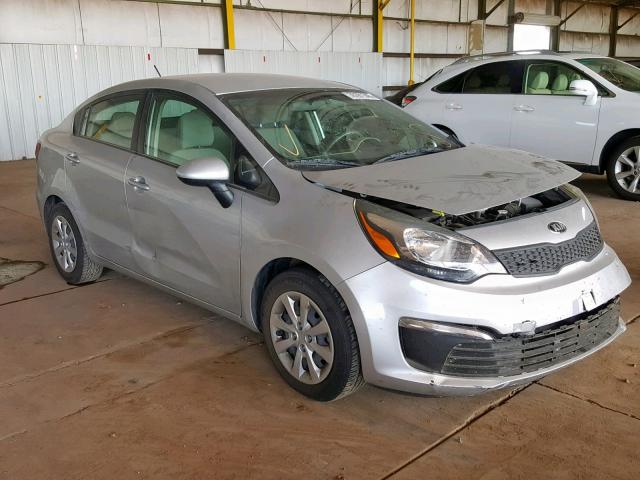 KNADM4A38G6573481 - 2016 KIA RIO LX SILVER photo 1