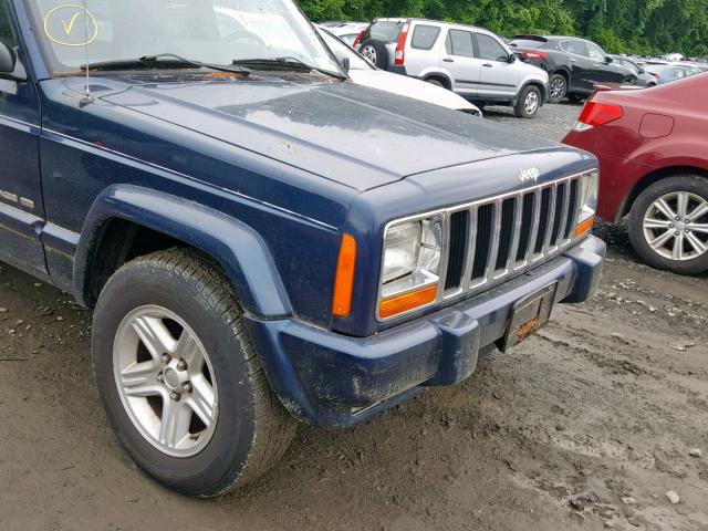 1J4FF68SXYL177578 - 2000 JEEP CHEROKEE L BLUE photo 9