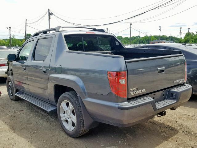 5FPYK1F52AB013283 - 2010 HONDA RIDGELINE GRAY photo 3