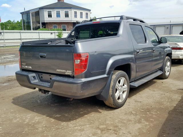 5FPYK1F52AB013283 - 2010 HONDA RIDGELINE GRAY photo 4