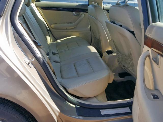 WAUAF68E25A507289 - 2005 AUDI A4 2.0T TAN photo 6