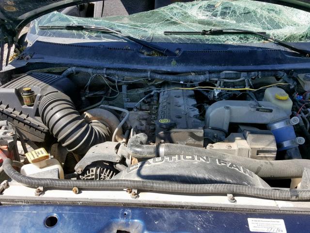 3B7KF23622M205547 - 2002 DODGE RAM 2500 BLUE photo 7