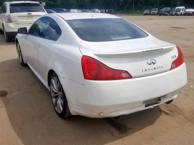 JNKCV64E59M602646 - 2009 INFINITI G37 BASE WHITE photo 3