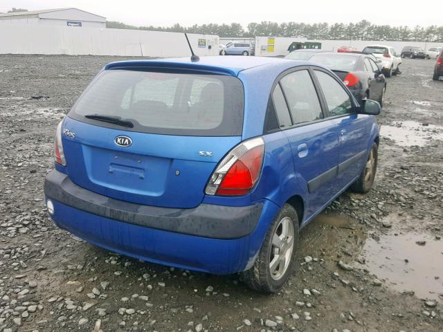 KNADE163166122590 - 2006 KIA RIO 5 BLUE photo 4