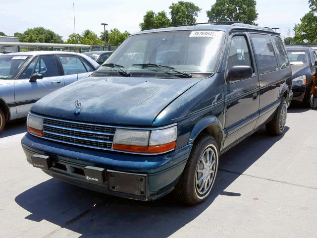 2P4GH45R3RR703838 - 1994 PLYMOUTH VOYAGER SE GREEN photo 2
