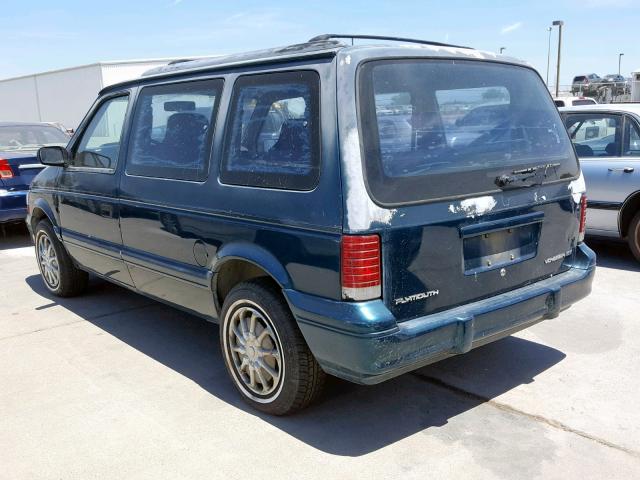 2P4GH45R3RR703838 - 1994 PLYMOUTH VOYAGER SE GREEN photo 3