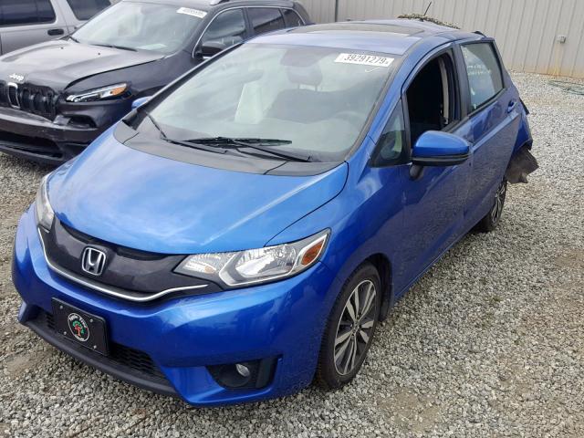 3HGGK5H83FM753447 - 2015 HONDA FIT EX BLUE photo 2