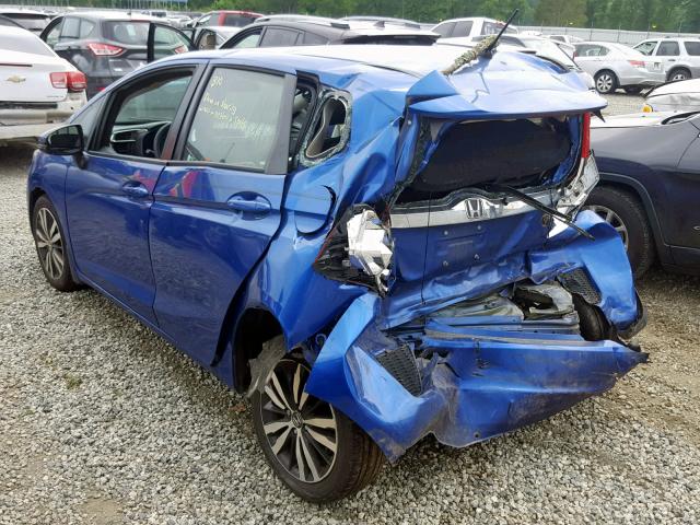 3HGGK5H83FM753447 - 2015 HONDA FIT EX BLUE photo 3