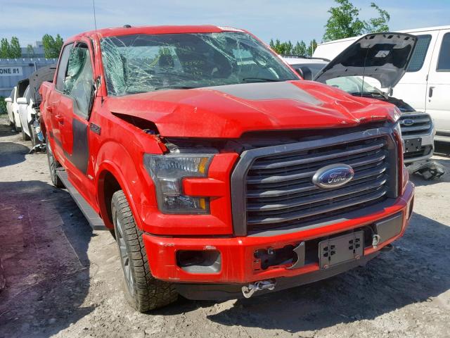 1FTEW1EP0GFB88820 - 2016 FORD F150 SUPER RED photo 1