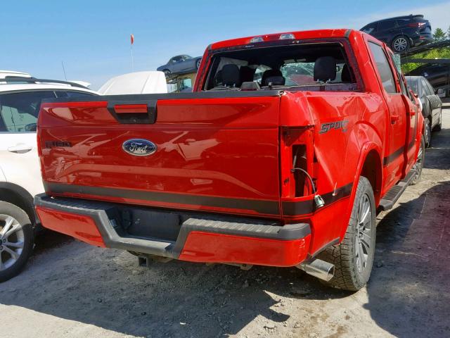 1FTEW1EP0GFB88820 - 2016 FORD F150 SUPER RED photo 4