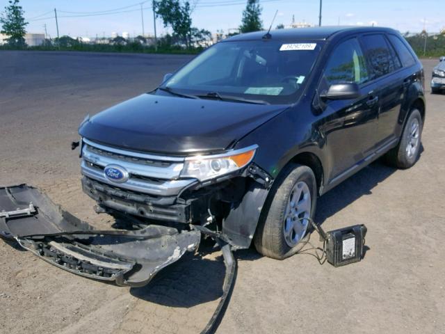 2FMDK4JC6DBA05084 - 2013 FORD EDGE SEL BLACK photo 2