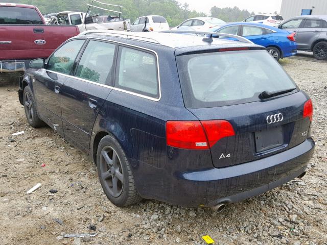 WAUKF78E97A069674 - 2007 AUDI A4 2.0T AV BLUE photo 3