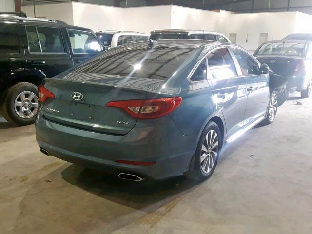 5NPE34AF2GH342683 - 2016 HYUNDAI SONATA SPO BLUE photo 4