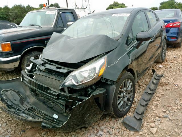 KNADM4A30C6033911 - 2012 KIA RIO LX BLACK photo 2