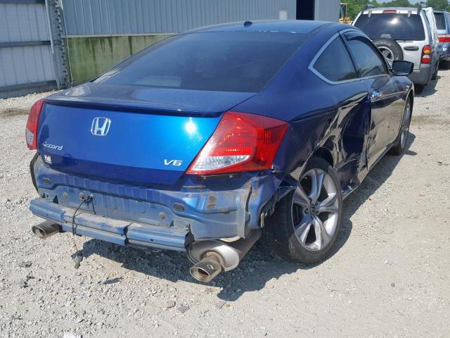 1HGCS2B81BA008399 - 2011 HONDA ACCORD EXL BLUE photo 4