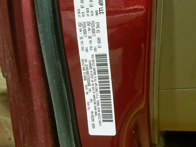 2C4RVABG7CR355086 - 2012 VOLKSWAGEN ROUTAN SE MAROON photo 10