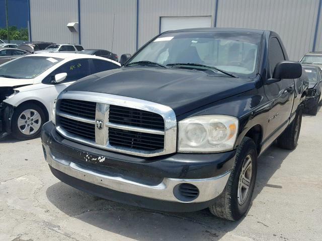 1D7HA16P97J573838 - 2007 DODGE RAM 1500 S BLACK photo 2