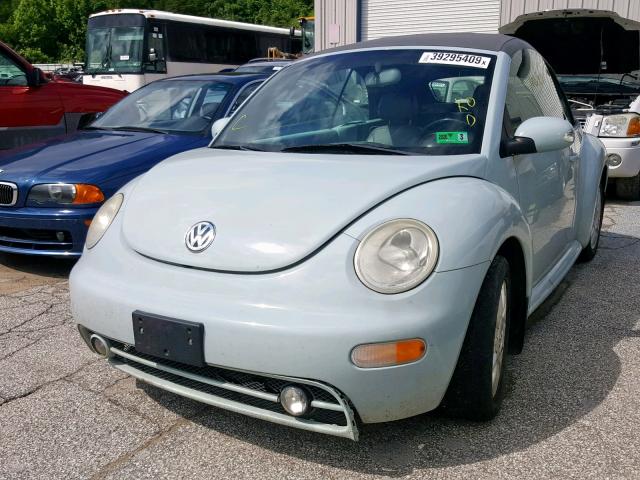 3VWCM31Y65M367154 - 2005 VOLKSWAGEN NEW BEETLE BLUE photo 2